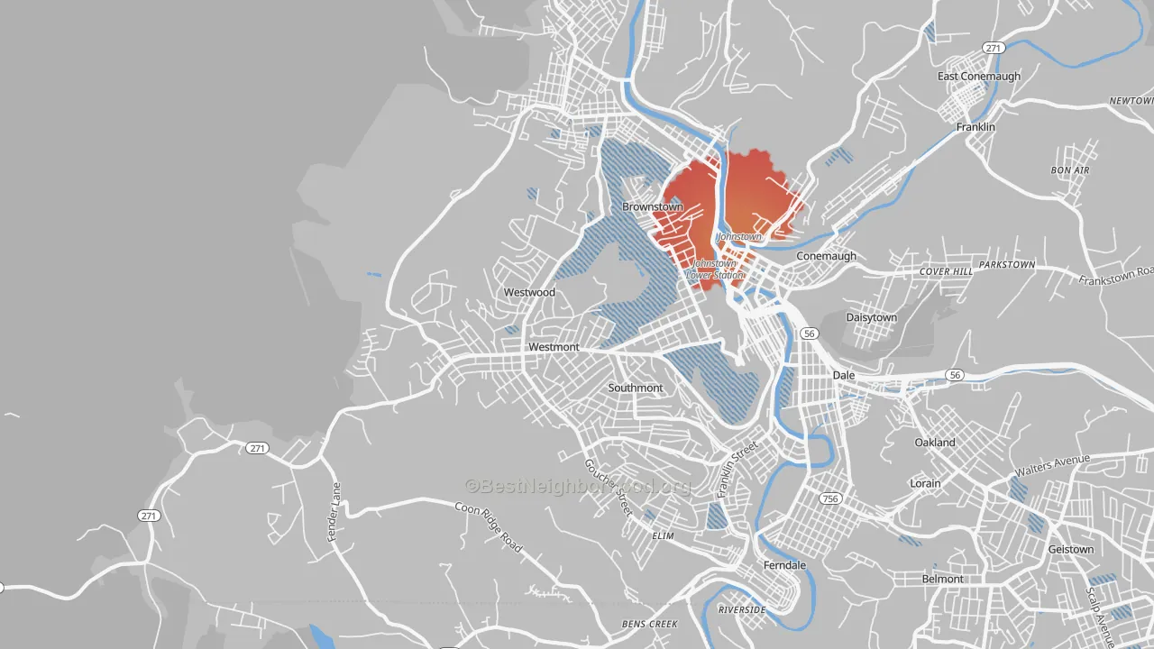 Transit Grade map of Westmont, PA