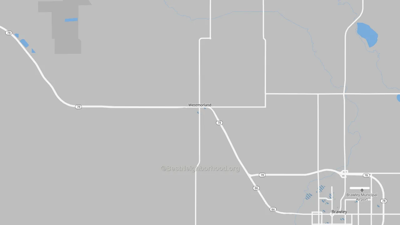 Transit Grade map of Westmorland, CA