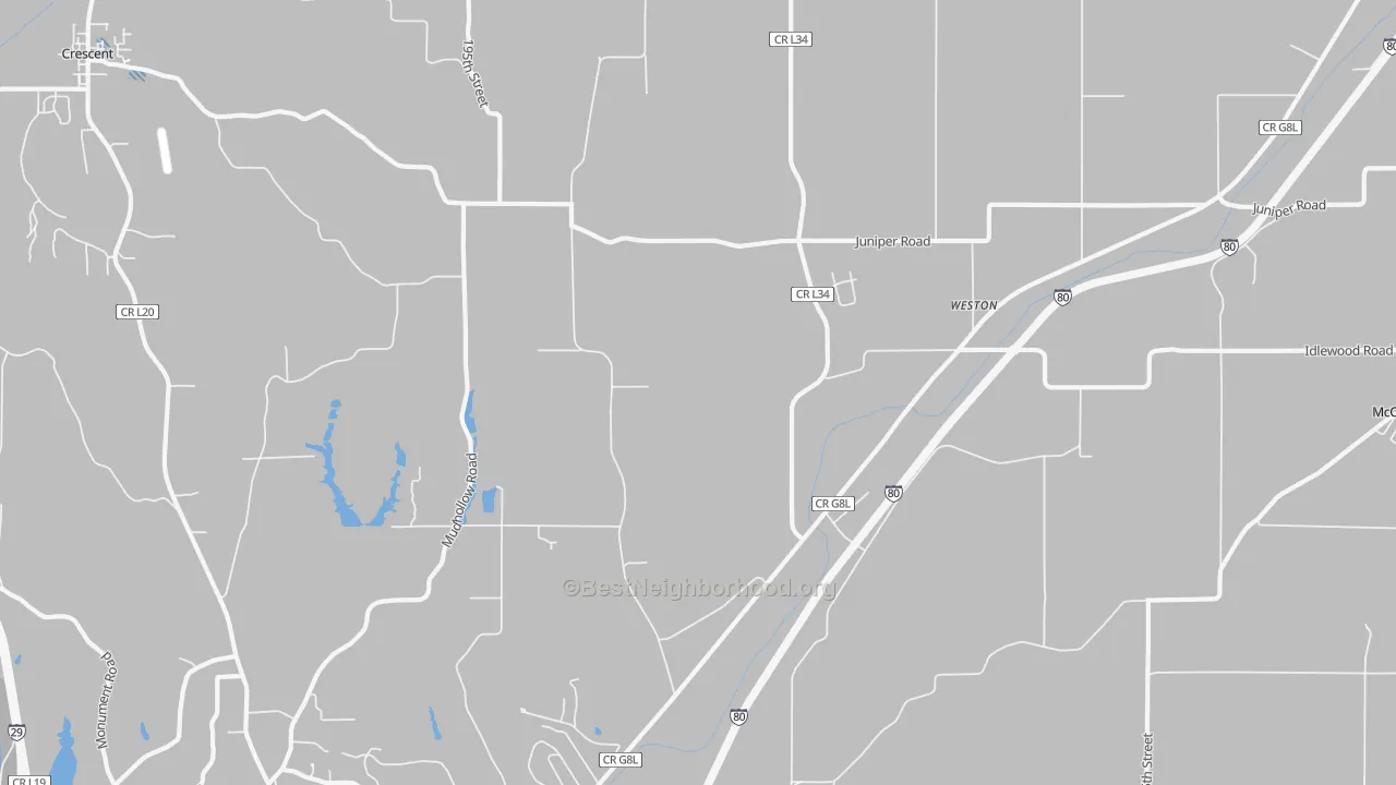 Transit Grade map of Weston, IA