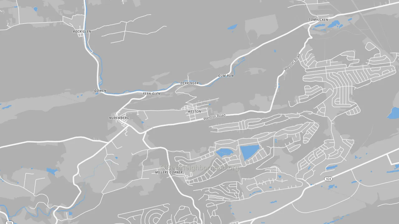 Transit Grade map of Weston, PA