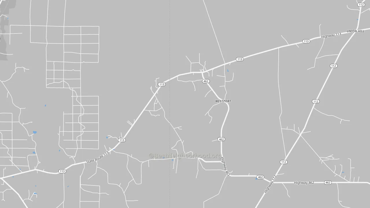 Transit Grade map of Westport, LA