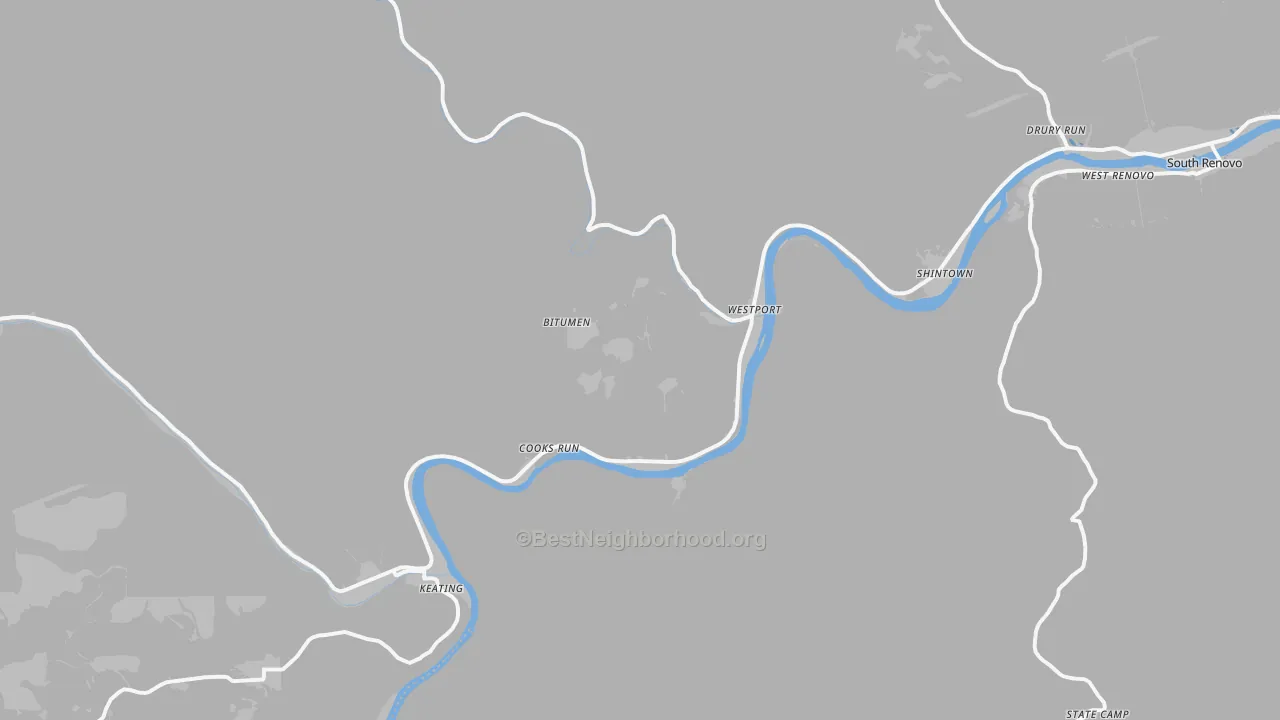 Transit Grade map of Westport, PA