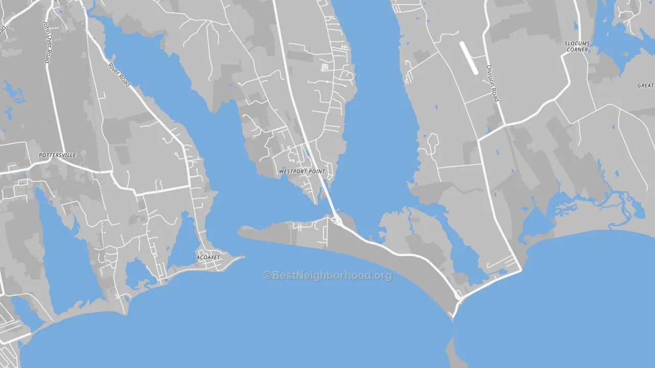 Transit Grade map of Westport Point, MA
