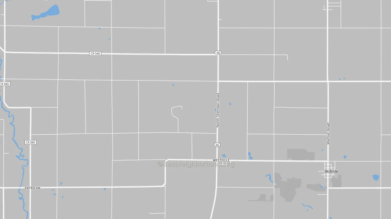 Transit Grade map of Westville, MI