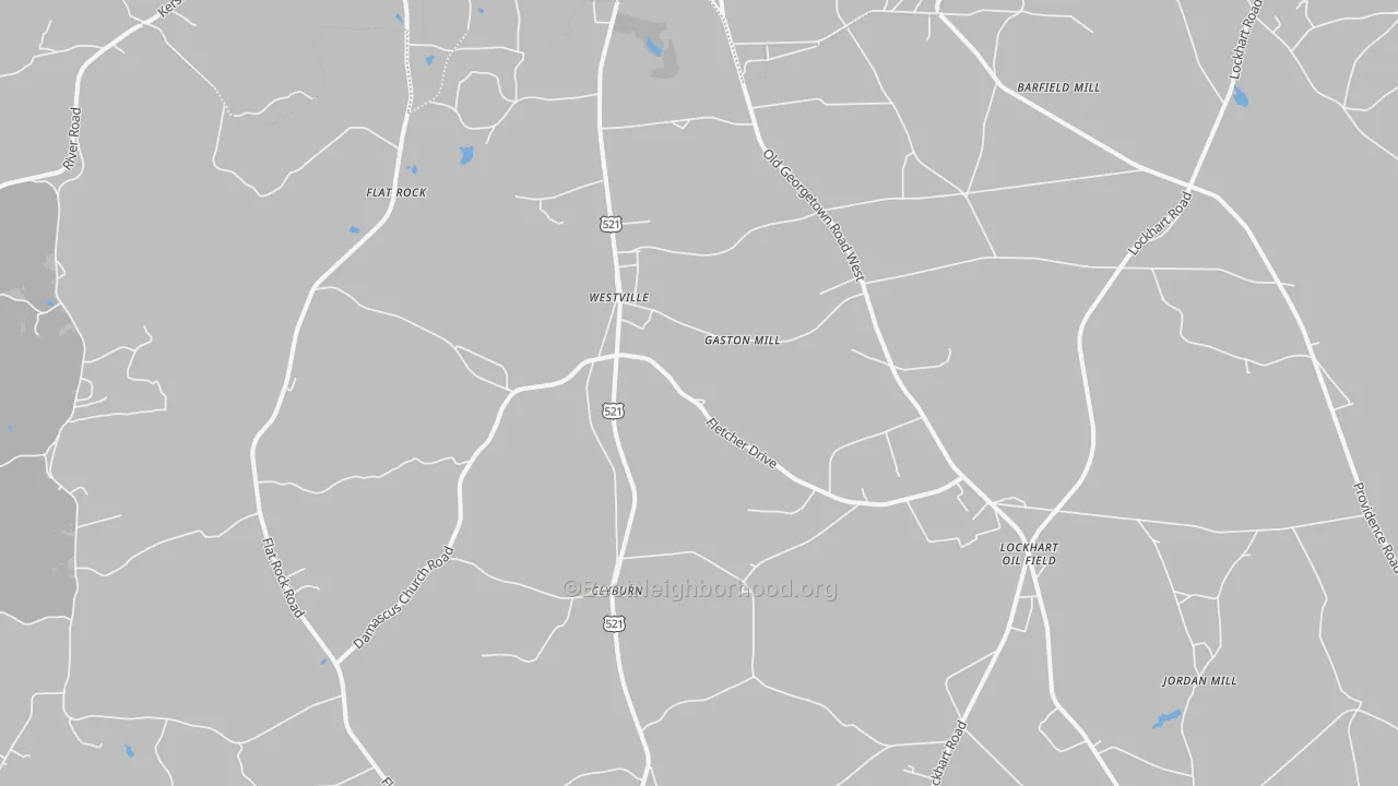 Transit Grade map of Westville, SC