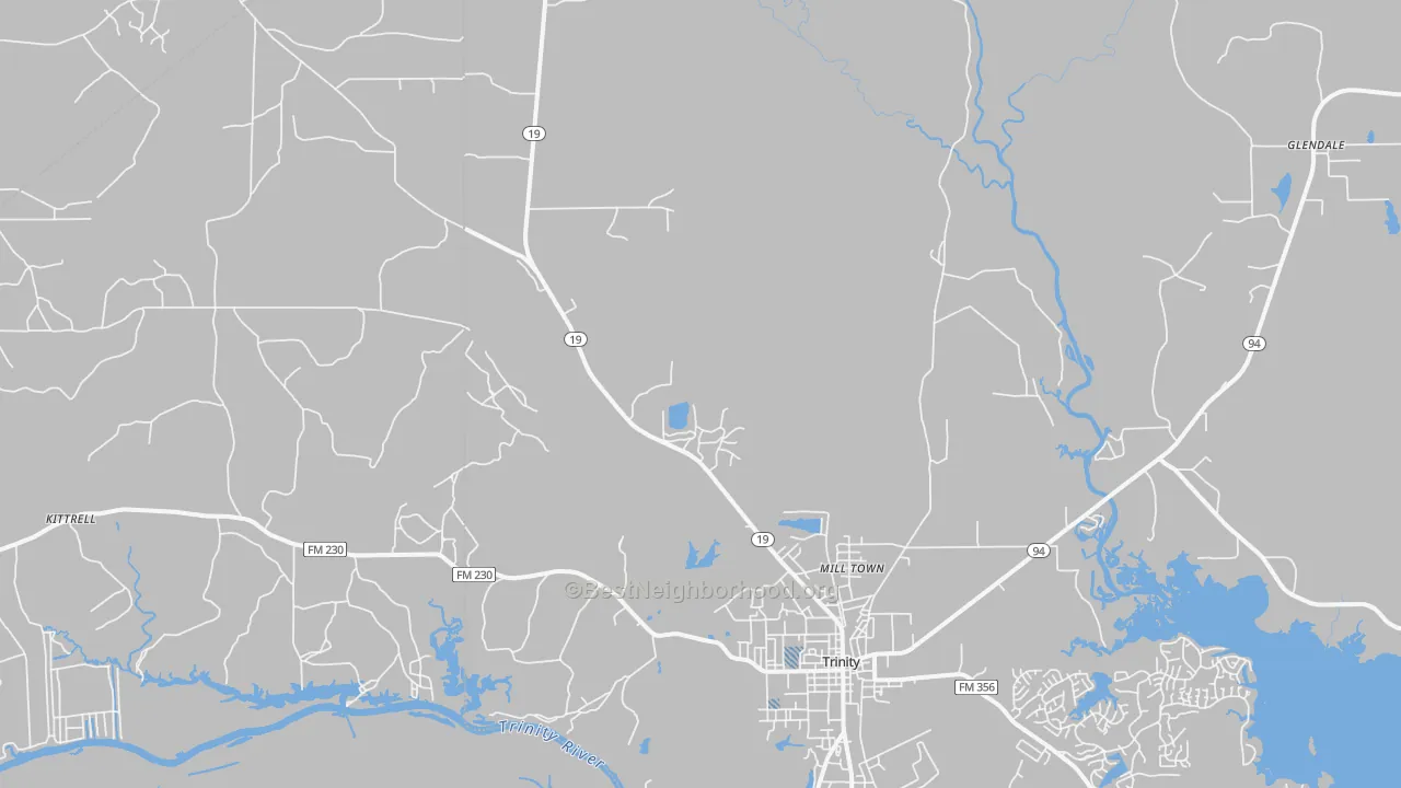 Transit Grade map of Westville, TX