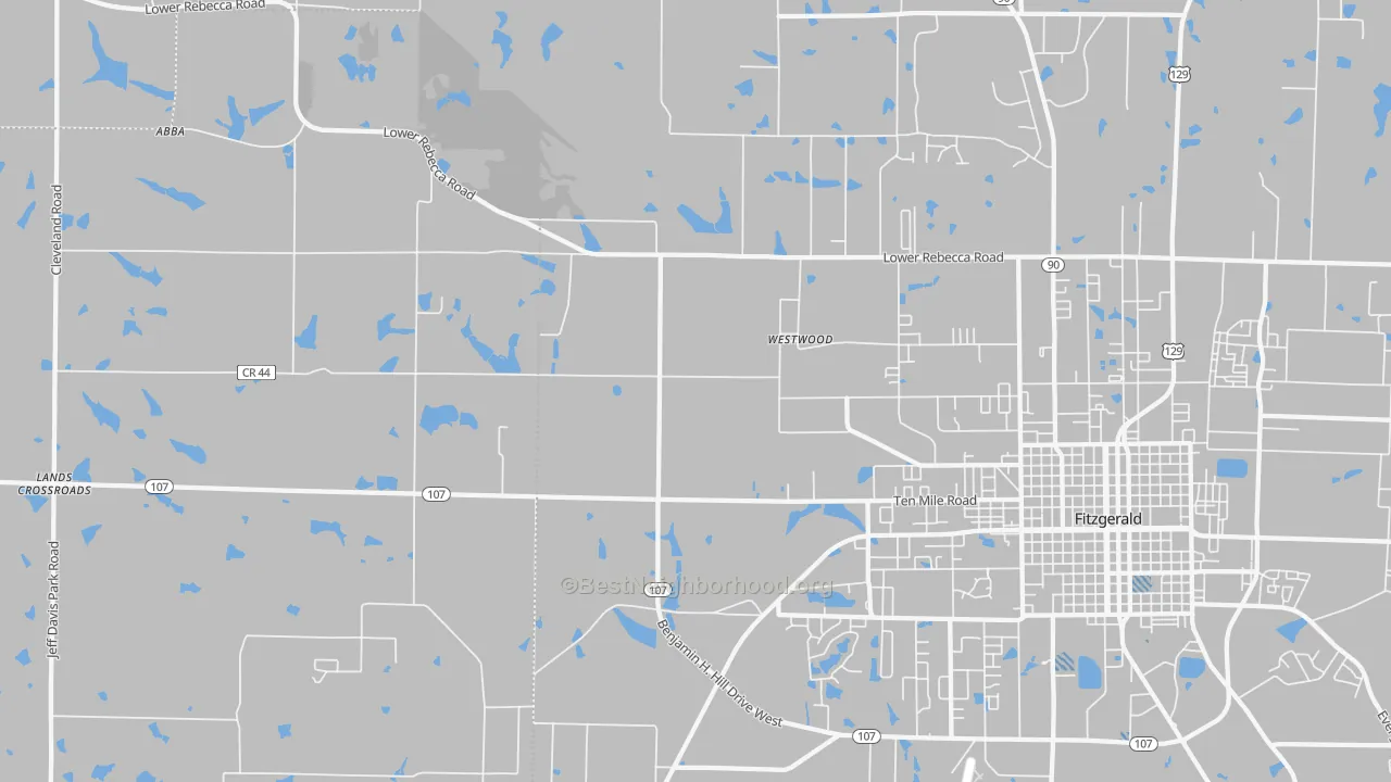 Transit Grade map of Westwood, GA