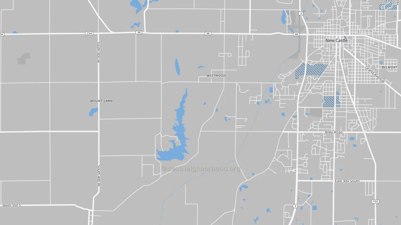 Transit Grade map of Westwood, IN