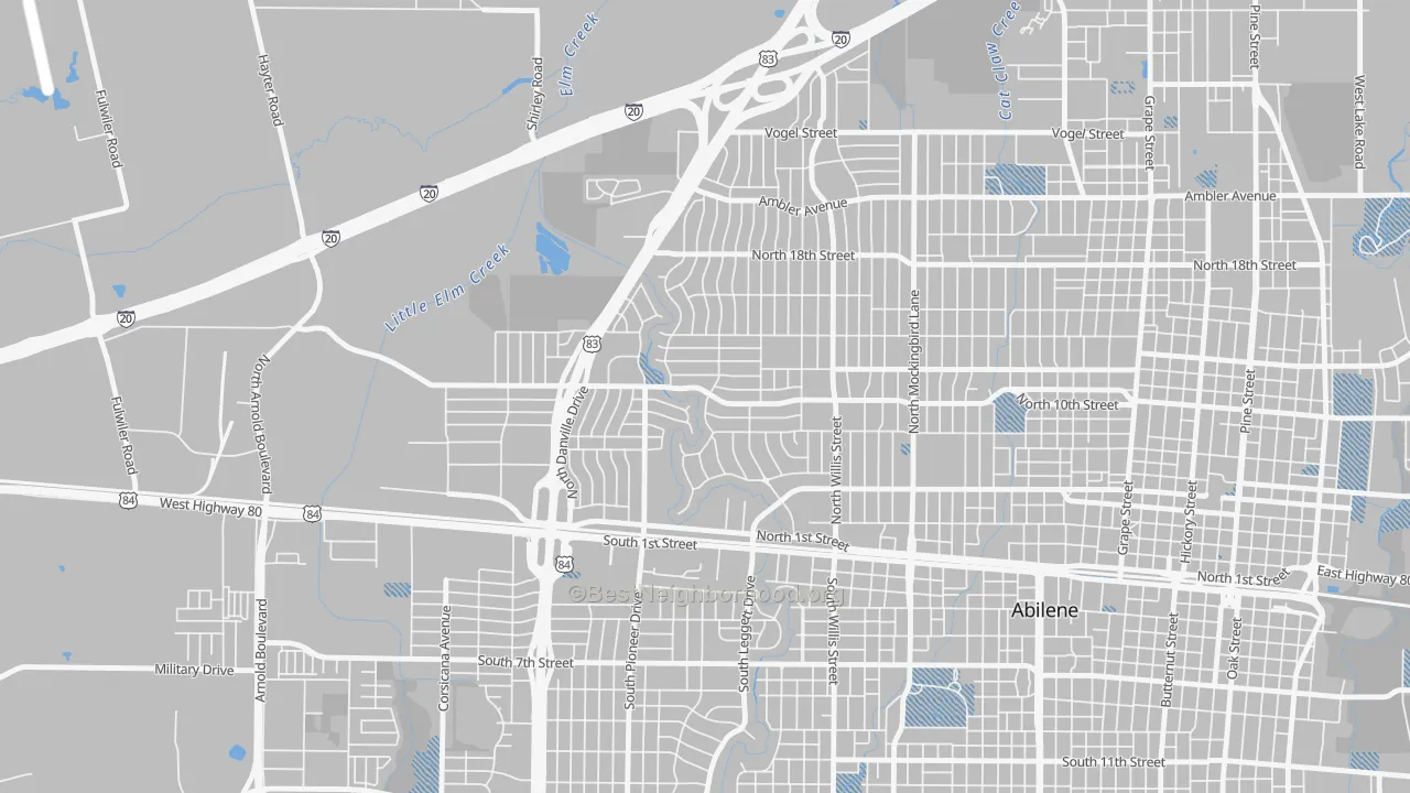 Transit Grade map of Westwood Richland, Abilene, TX
