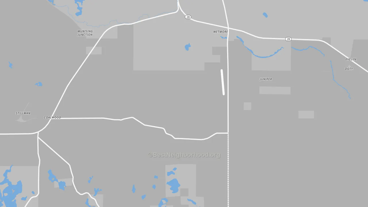 Transit Grade map of Wetmore, MI