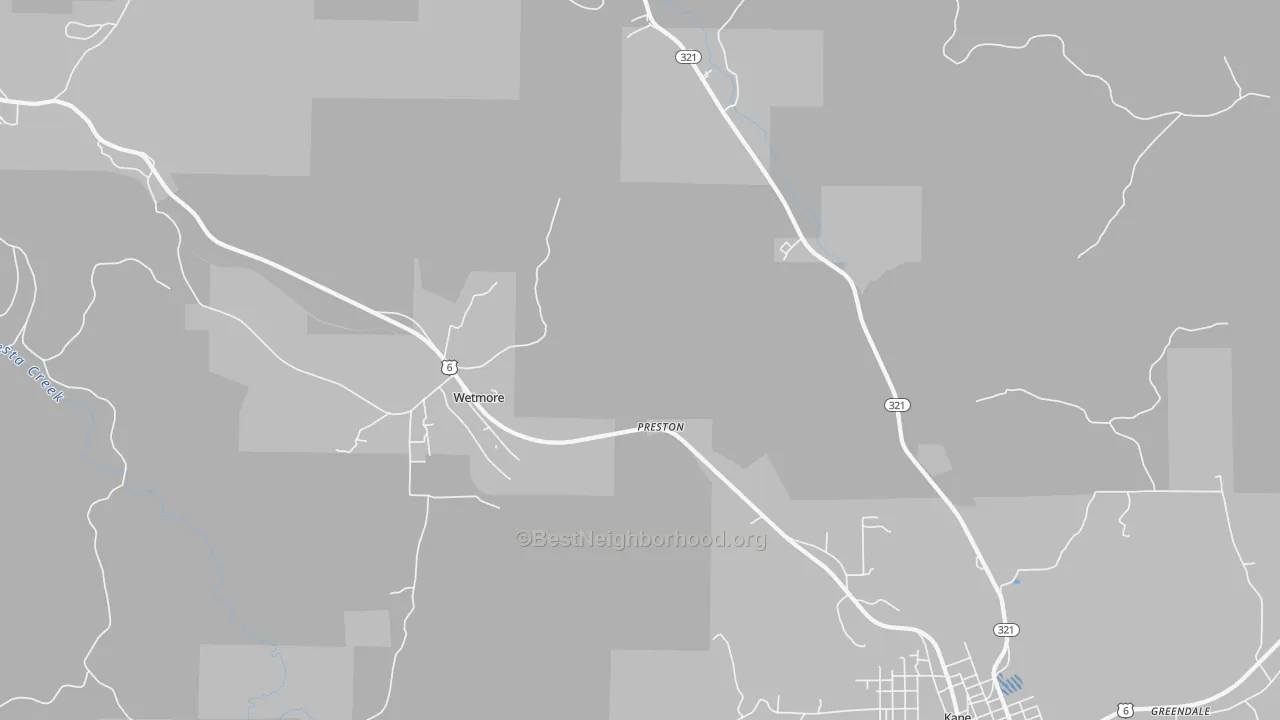 Transit Grade map of Wetmore, PA