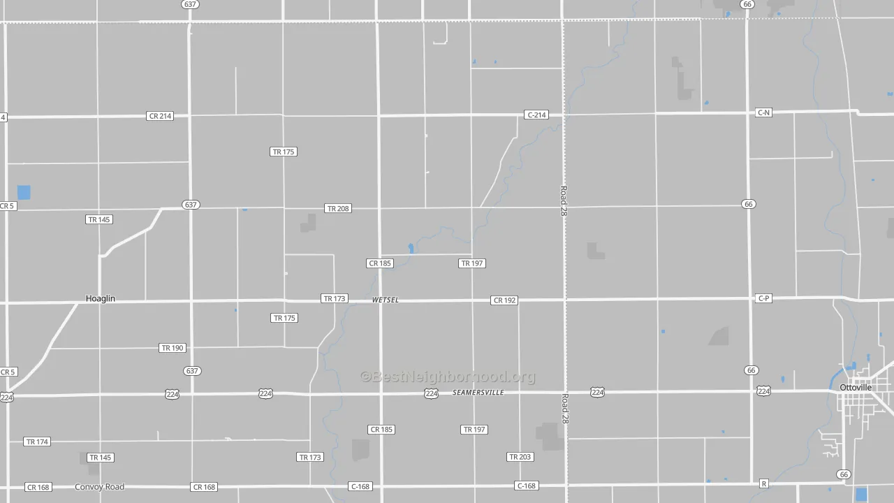 Transit Grade map of Wetsel, OH