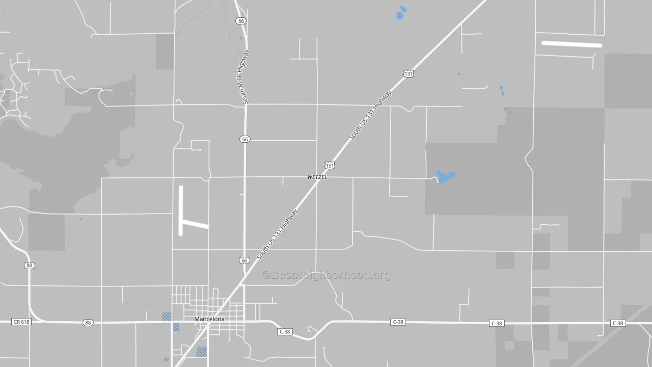 Transit Grade map of Wetzel, MI