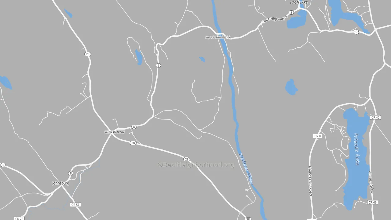 Transit Grade map of Wevertown, NY