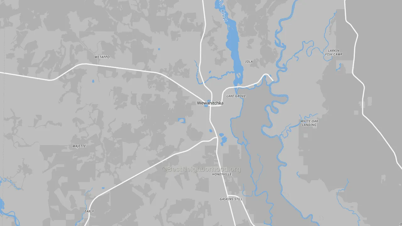 Transit Grade map of Wewahitchka, FL