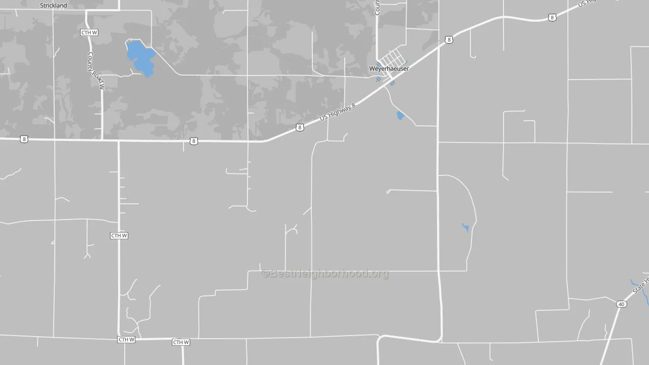 Transit Grade map of Weyerhaeuser, WI