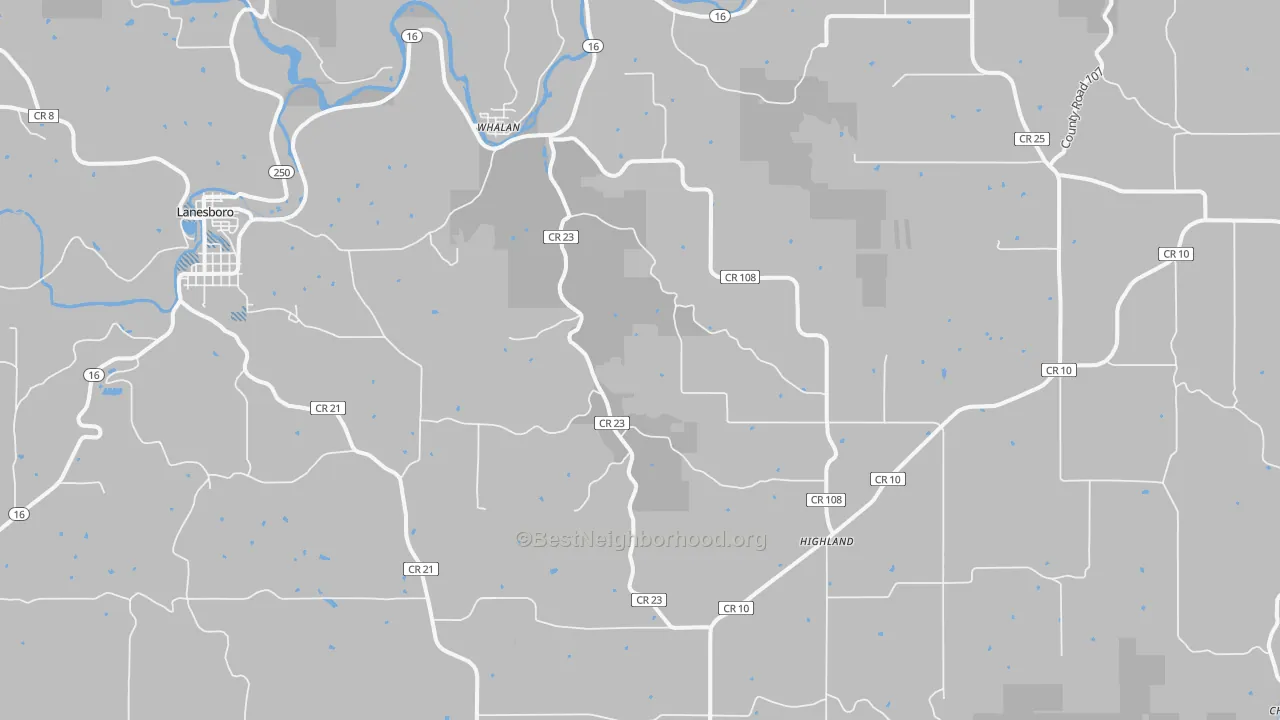 Transit Grade map of Whalan, MN