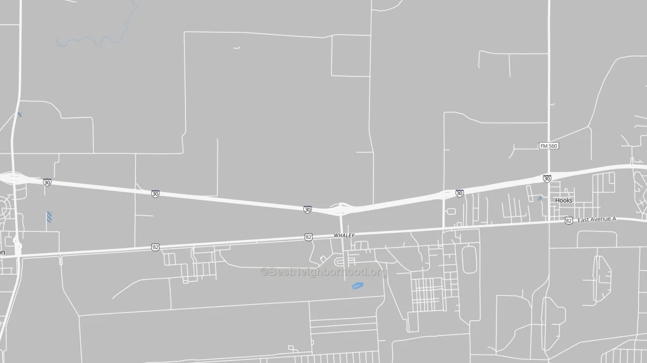 Transit Grade map of Whaley, TX
