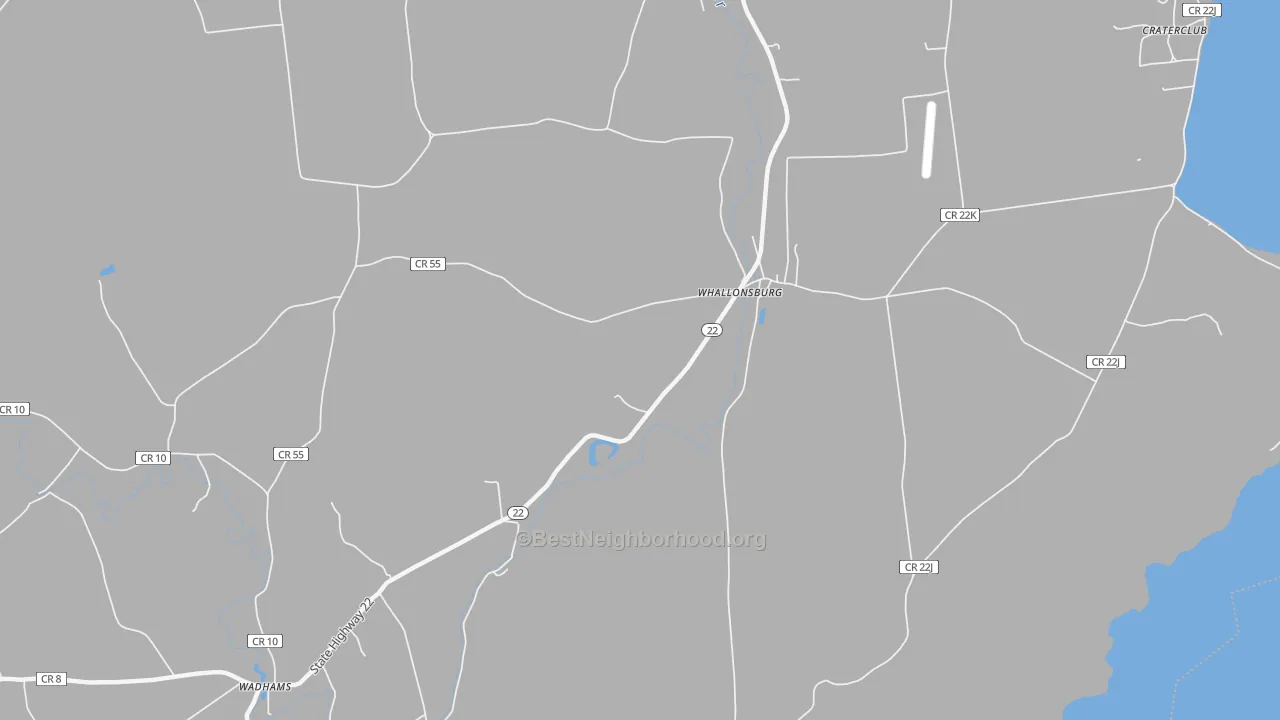 Transit Grade map of Whallonsburg, NY