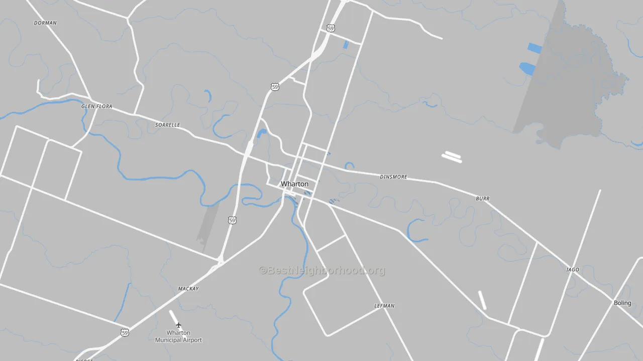 Transit Grade map of Wharton, TX