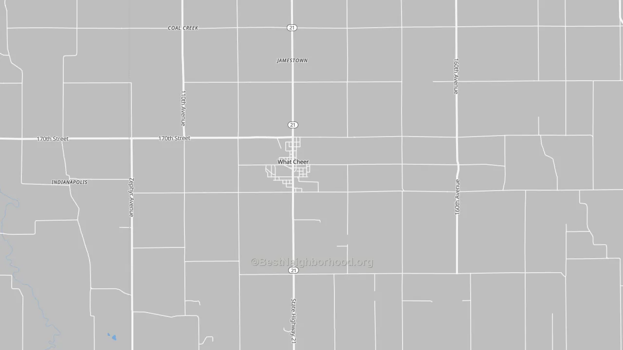 Transit Grade map of What Cheer, IA
