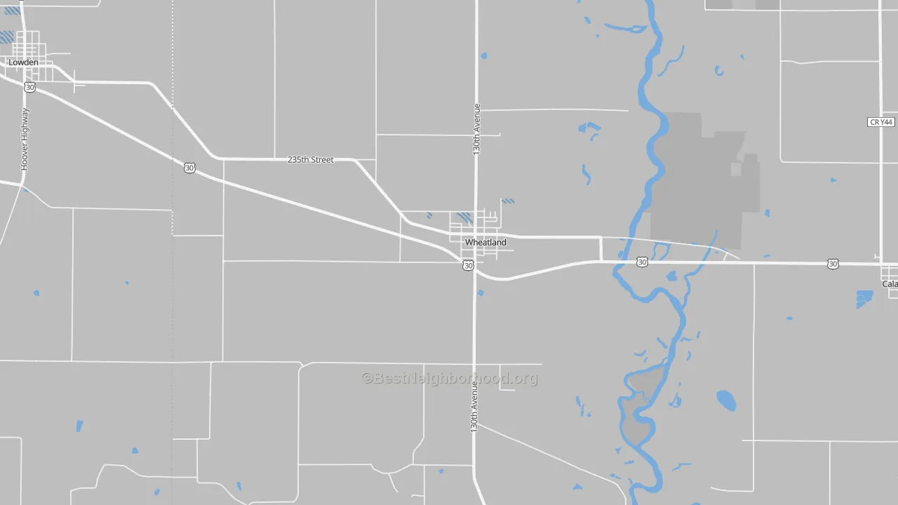 Transit Grade map of Wheatland, IA