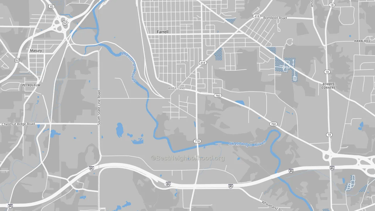 Transit Grade map of Wheatland, PA