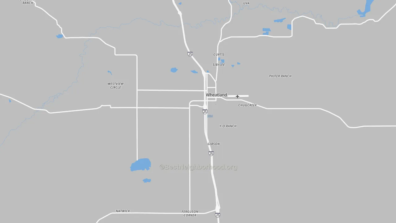Transit Grade map of Wheatland, WY