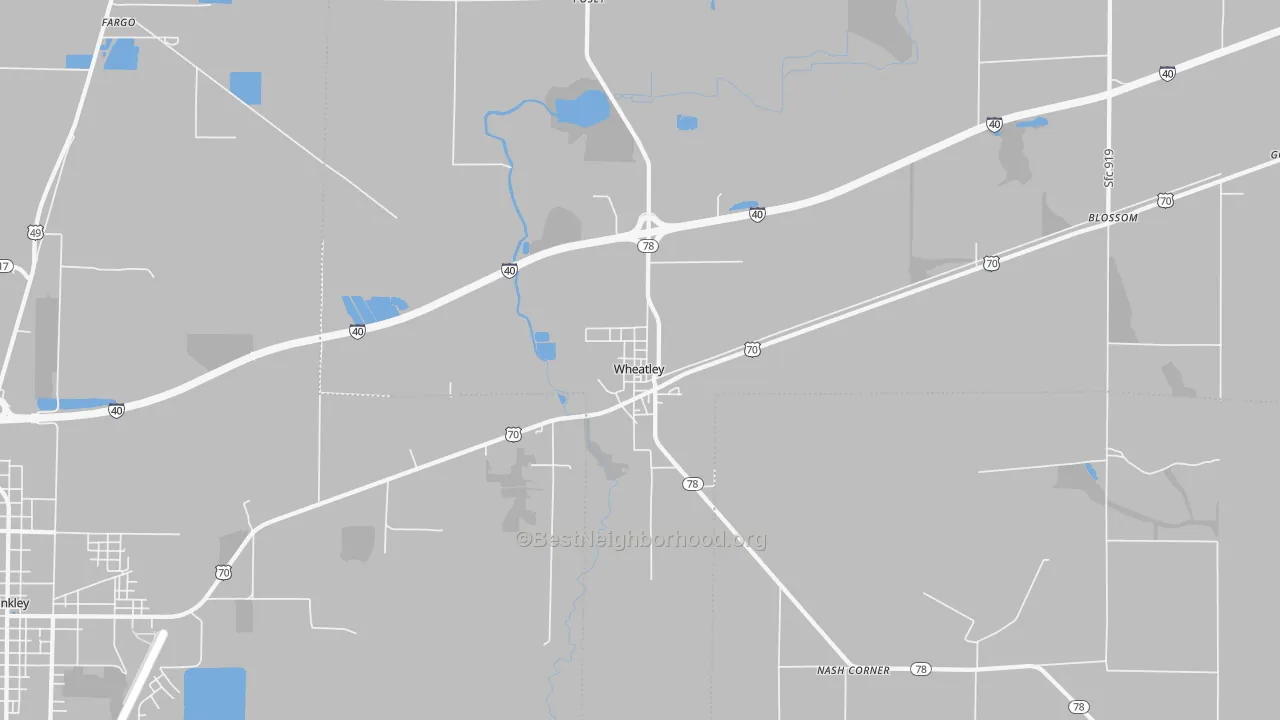 Transit Grade map of Wheatley, AR