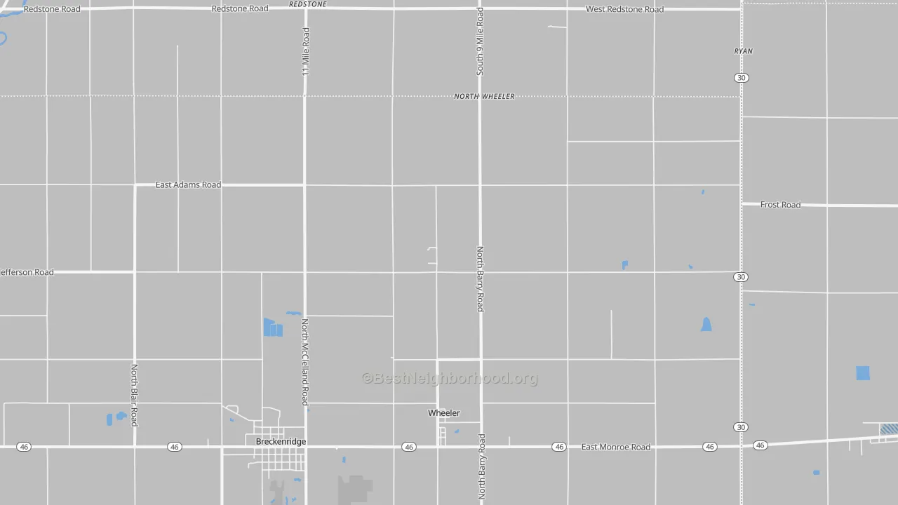 Transit Grade map of Wheeler, MI