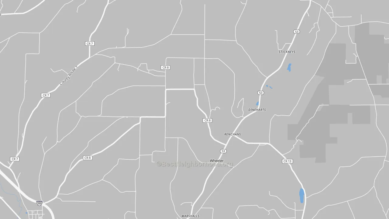 Transit Grade map of Wheeler, NY