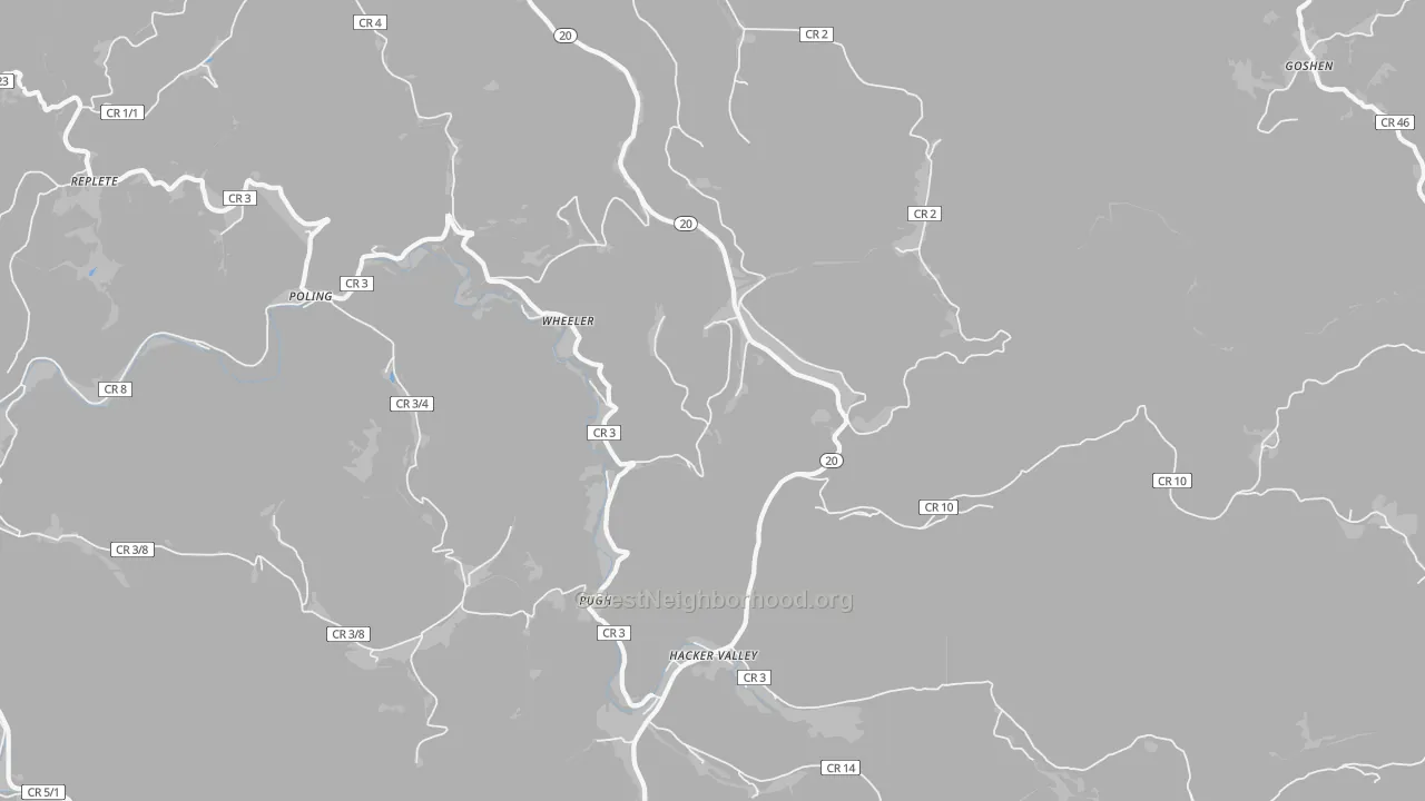Transit Grade map of Wheeler, WV