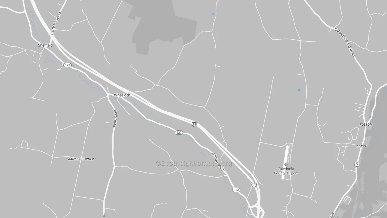 Transit Grade map of Wheelock, VT