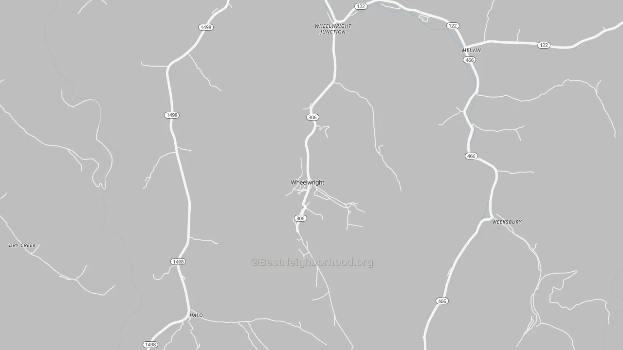 Transit Grade map of Wheelwright, KY