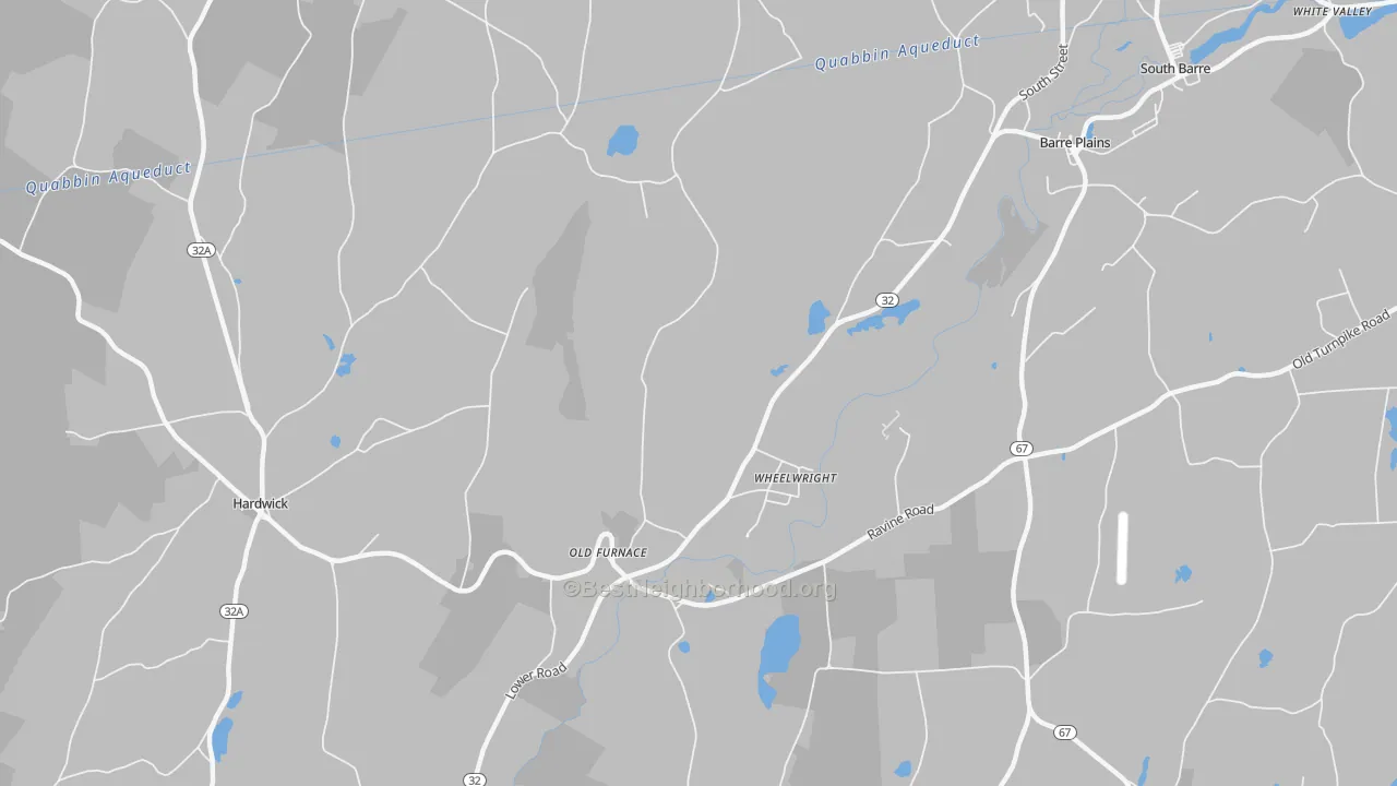 Transit Grade map of Wheelwright, MA