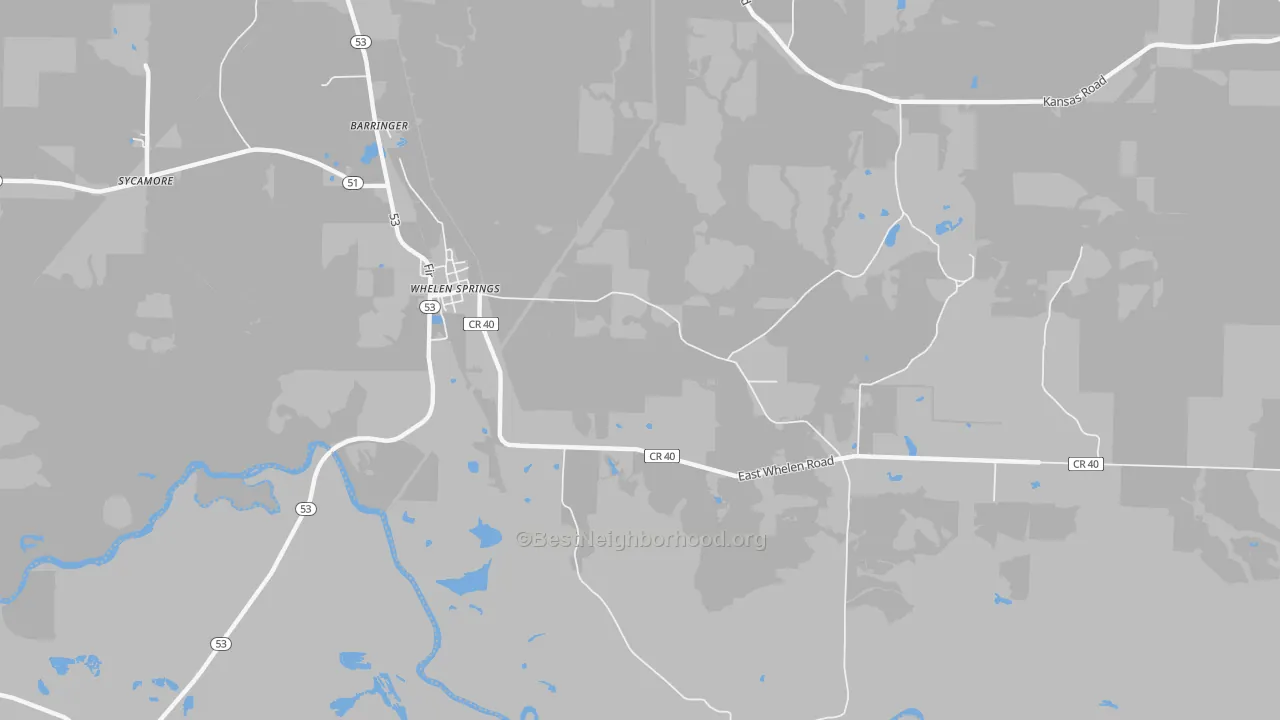 Transit Grade map of Whelen Springs, AR