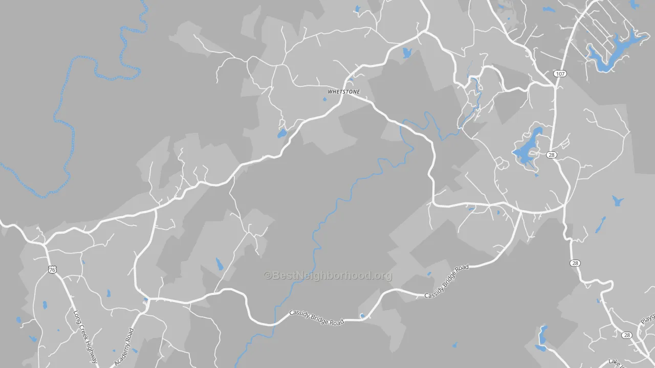 Transit Grade map of Whetstone, SC