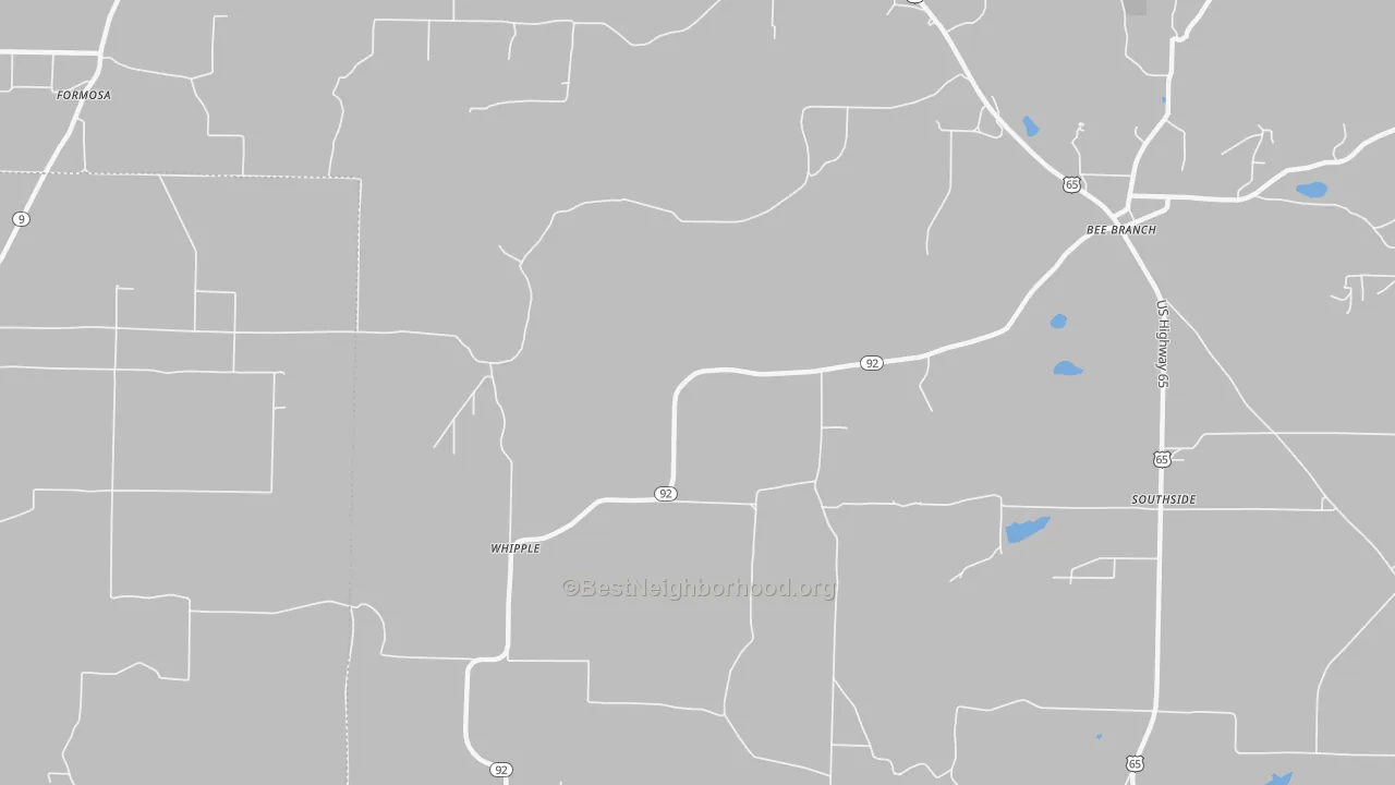Transit Grade map of Whipple, AR