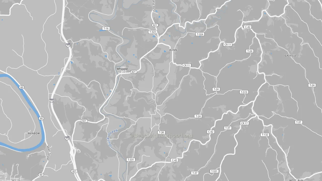 Transit Grade map of Whipple, OH