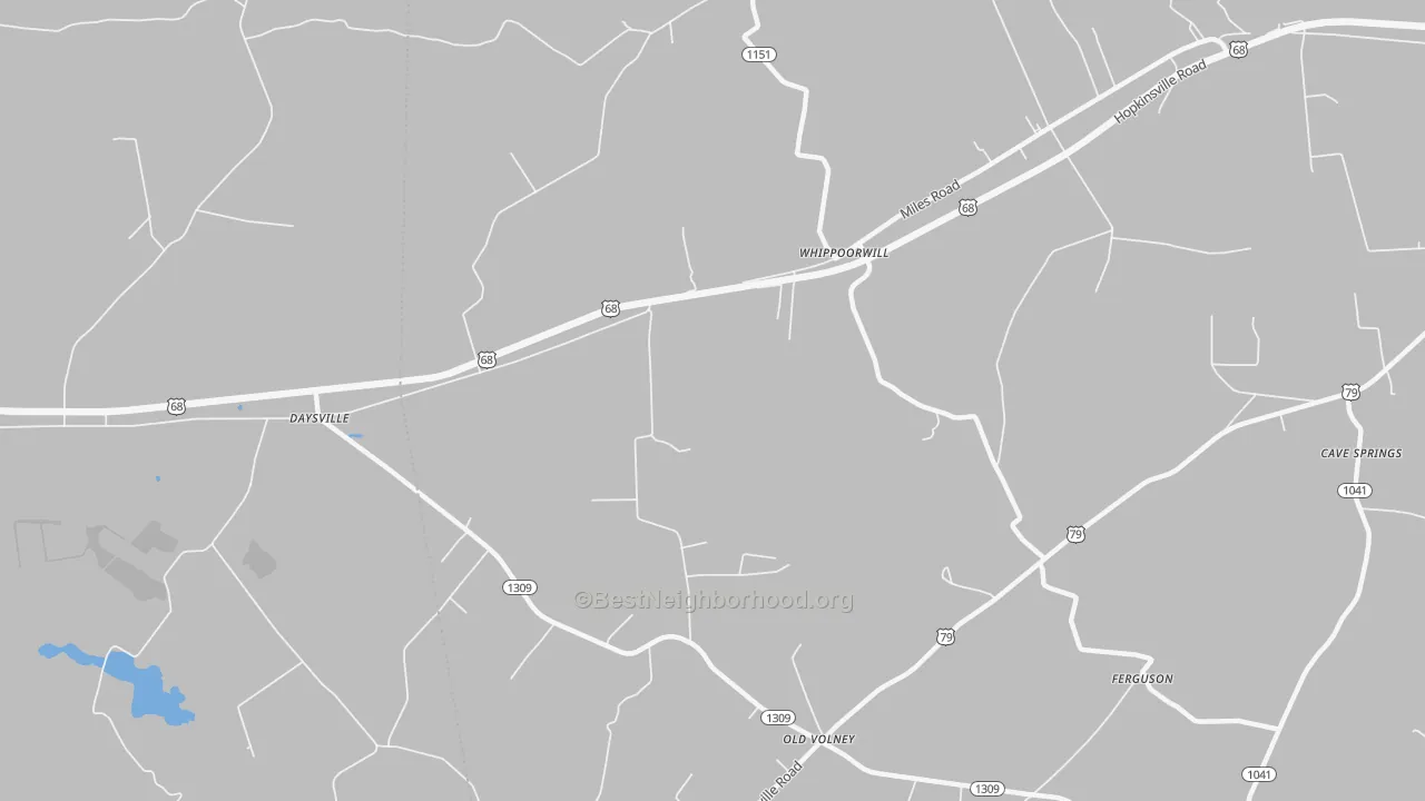 Transit Grade map of Whippoorwill, KY