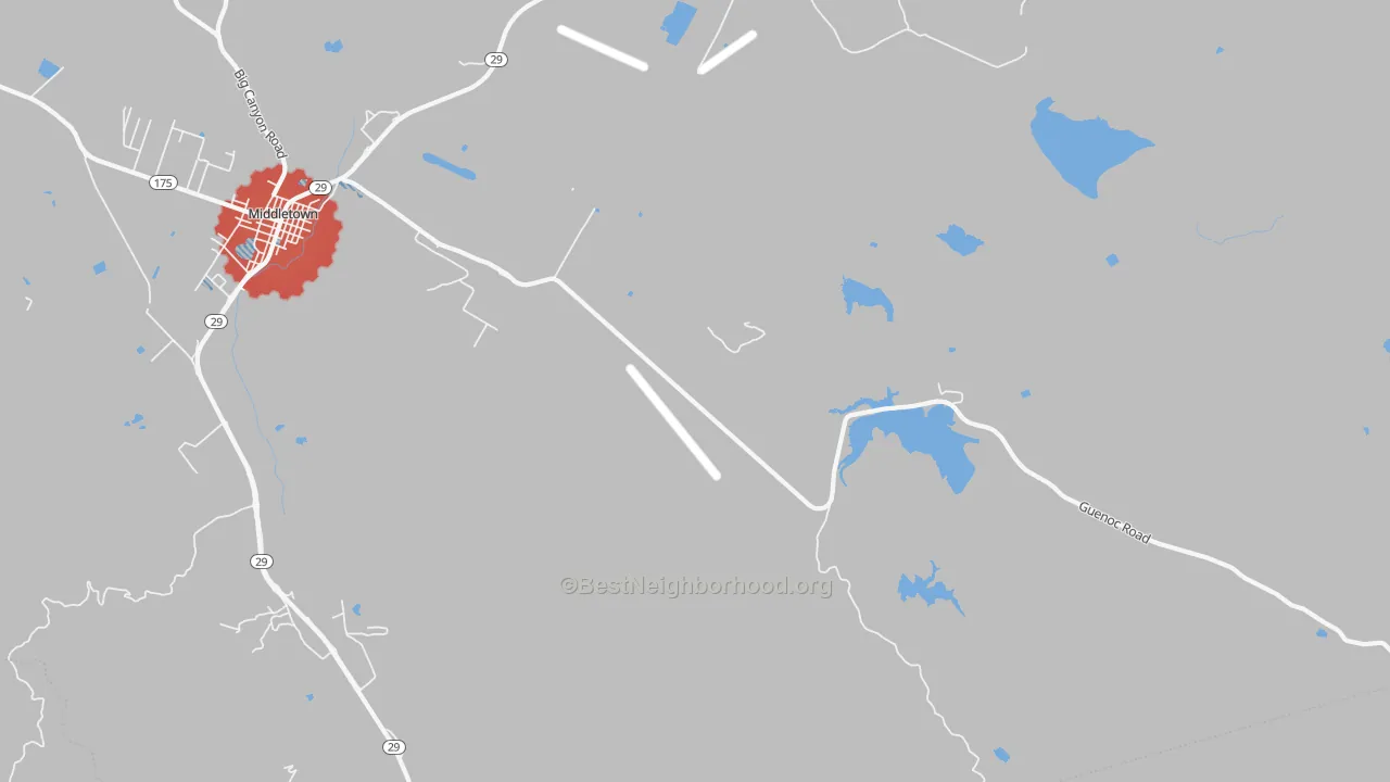 Transit Grade map of Whispering Pines, CA