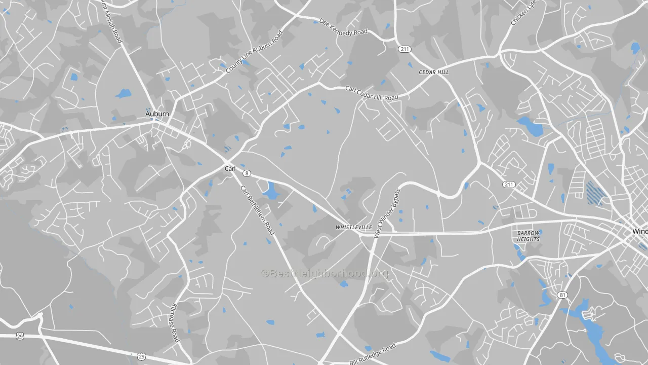Transit Grade map of Whistleville, GA