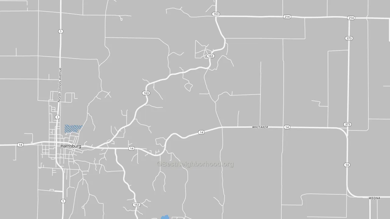 Transit Grade map of Whitaker, AR