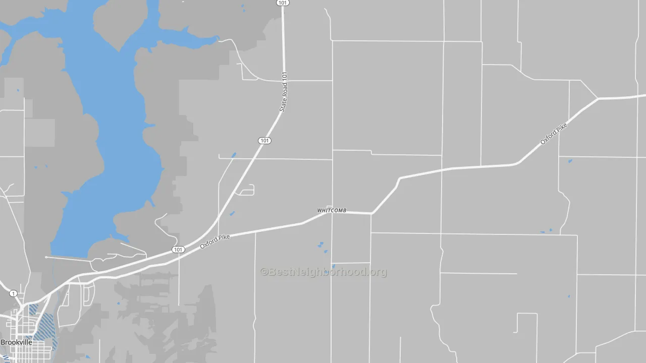 Transit Grade map of Whitcomb, IN