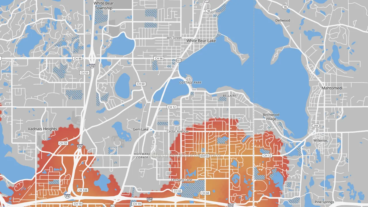 Transit Grade map of White Bear Lake, MN