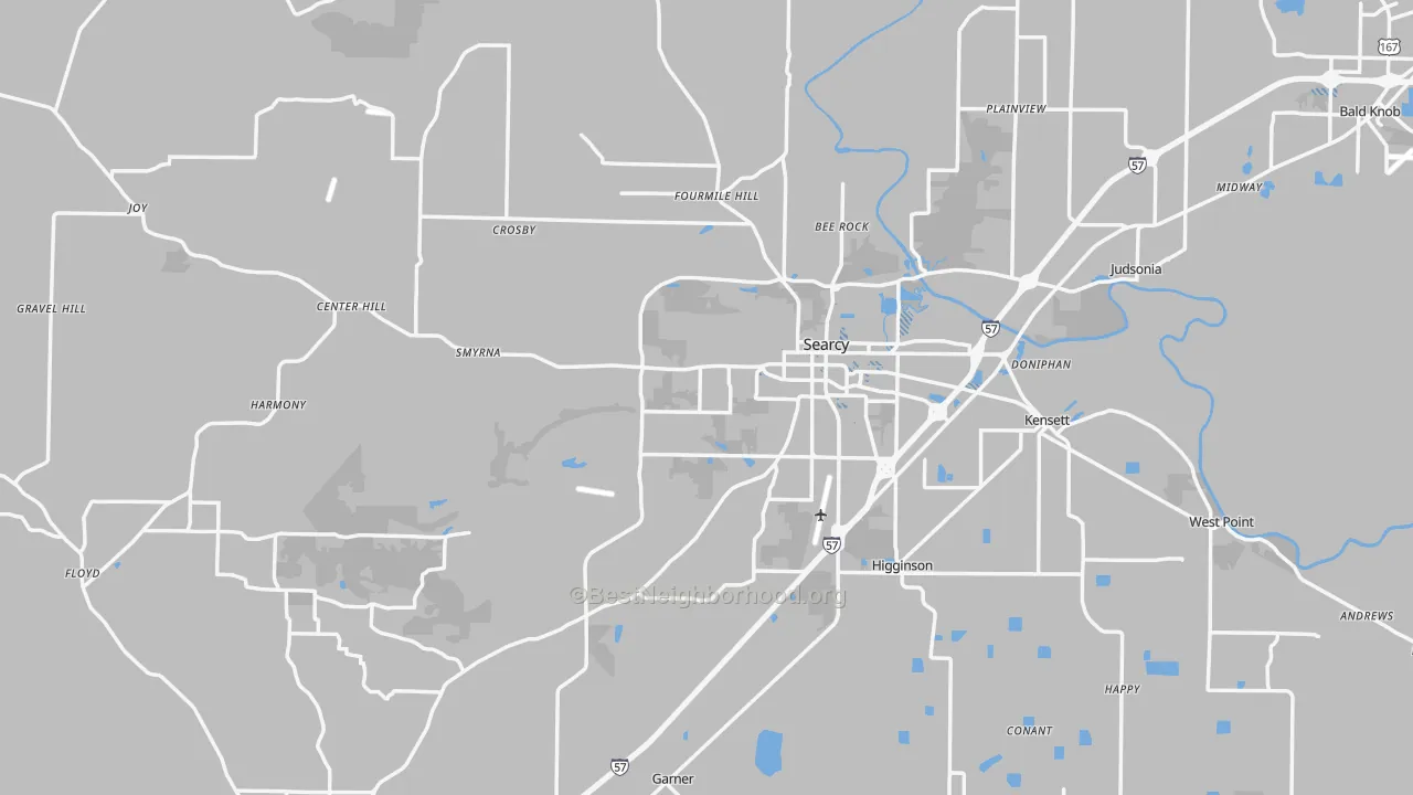 Transit Grade map of White County, AR