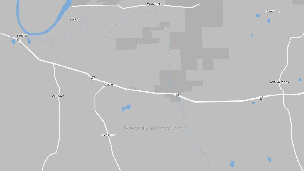 Transit Grade map of White Hall, AL