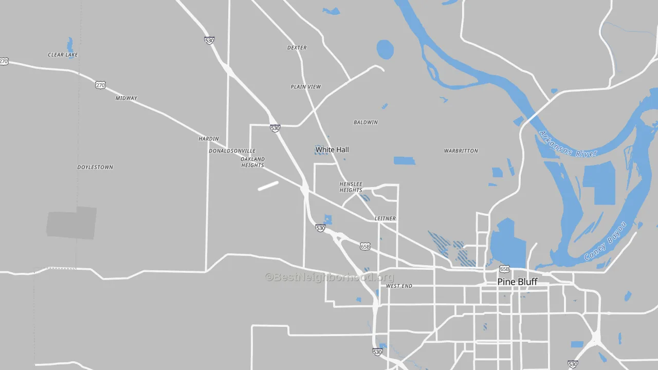 Transit Grade map of White Hall, AR