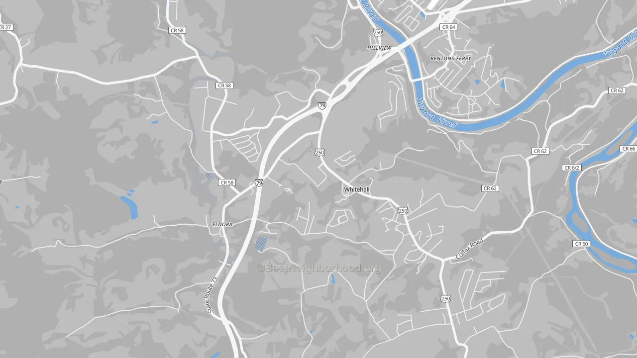 Transit Grade map of White Hall, WV