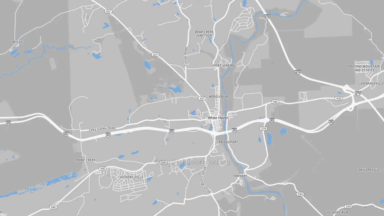 Transit Grade map of White Haven, PA